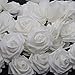 Künstliche Rosen Blumen 50Stück Weiß Foam Rosen Kunstrose Rose für DIY Hochzeitssträuße Blumenarrangements Partytische Heimdekorationen