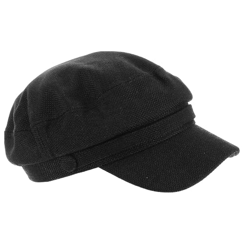 Healeved Boina Negra para Mujer, Sombrero Náutico Ligero y Transpirable Visera, Diseño Versátil para Temporada de Clima Templado y Verano, Gorra de Estudiante y Protección Solar UV, Estilo