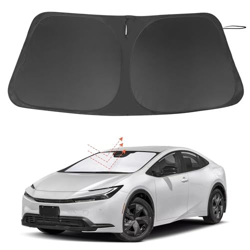 Image of Windshield Sun Shade Custom Fit for 2023 2024 2025 2026 Toyota Prius Accessories Foldable Sunshade Sun Blocker Protect Car from Sun Rays & Heat Damage Keep Car Cooler