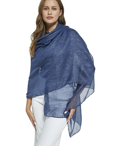 PANTONIGHT Women's Fashion Scarf Sparkling Evening Shawl Lightweight Wedding Shawl Head Scarf and Wraps for Party (2702)