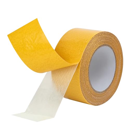 HDGSAFD 1 Stück 20 m Klebeband, Teppichband, doppelseitiges Wandband, Fliesenband, transparentes Haushaltsband, Küchenband, Teppichgitterband, starkes doppelseitiges Klebeband