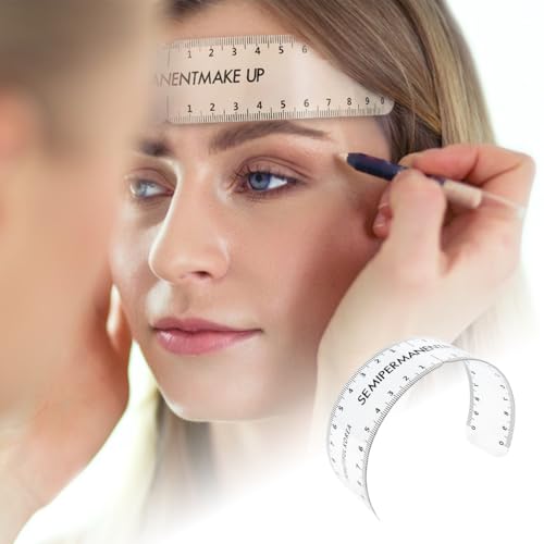 FERCAISH Eyebrow Ruler, PVC, Flexible Eyebrow Measure, Microblading Ruler, Permanent Makeup Measuring Tool - Image 4