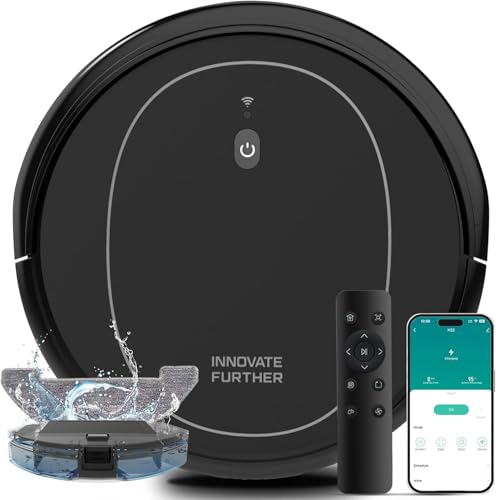 Image of Robot Vacuum 4000Pa Strong Suction Vacuum Robot and Mop & WiFi /App /Remote /Alexa Control & Central Brush & Self-Charging, Schedule 3-in-1 Robotic Vacuum Cleaner for Pet Hair, Hard Floor, Carpet