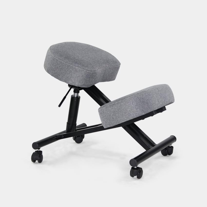 Produce Shop Silla ergonómica de Rodillas postural Modelo Sueco de Tejido Balancesteel Lux - Gris