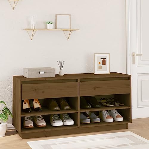 Frdhee Zapatero de madera maciza de pino, 110 x 34 x 52 cm, para tacones altos, zapatos deportivos, fácil instalación, fácil mantenimiento