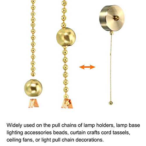 Image of MECCANIXITY Pull Cord Tassels Window Blind Extender Chain Drop Knobs Ball Pull Ends Bronze, Pack of 12