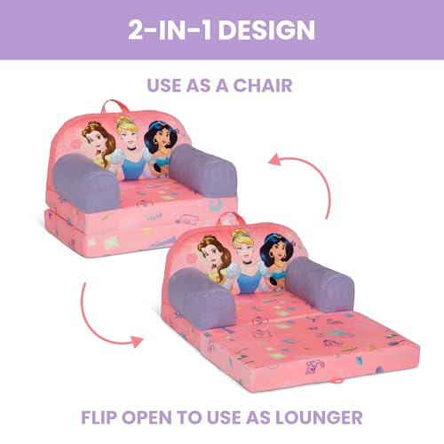Image of Delta Children - Disney Princess Cozee Buddy Flip-Out Kids Chair, Pink