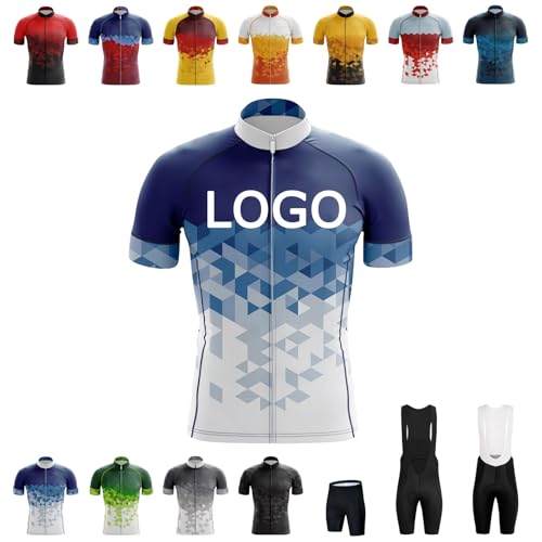 COITROZR Maillot de Ciclismo Personalizado Camiseta de Manga Corta de Secado Rápido para Hombre con Logotipo del Equipo Bicicletas de Carreras(H)