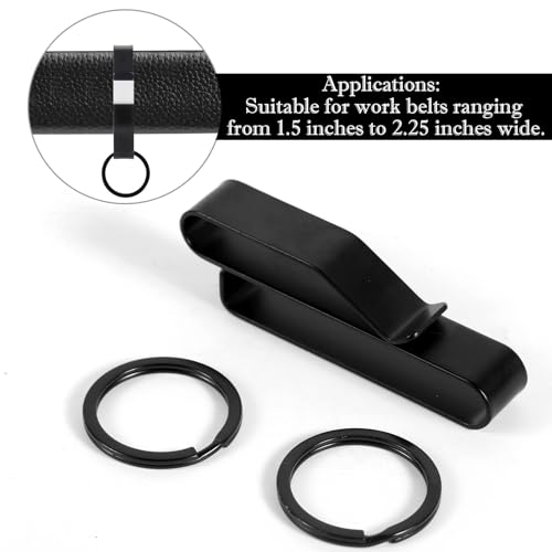 Image of SAVITA Duty Belt Key Holder, Fast Release Steel Tactical Key Holder Clip with Key Rings Fits Belts for Police Firefighters
