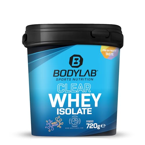 Bodylab24 Clear Whey Isolate Cola 720g, Eiweiß-Shake aus bis zu 96% hochwertigem Molkenprotein-Isolat, erfrischend fruchtiger Drink, Whey Protein-Pulver kann den Muskelaufbau unterstützen