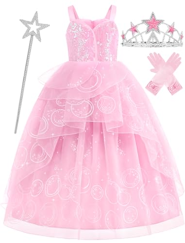 Aoiviss Pink Witch Princess Dress for Girls