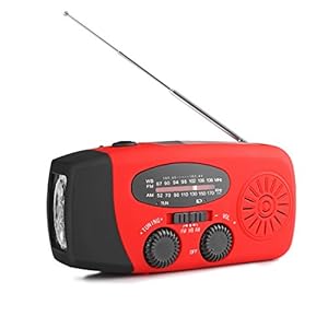 Crank Solar Radio, Noodradio Solar Am/Fm Weerradio Met Draagbare 2000 Mah Powerbank, Felle Zaklamp Voor Huishoudelijke Noodsituaties en Buiten Overleven