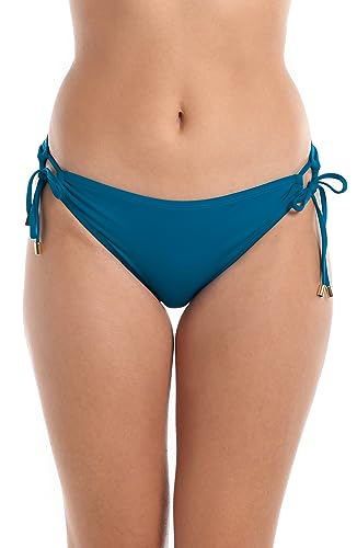 La Blanca Women's Island Goddess Side Tie Hipster Swimsuit Bottom, Ocean, 4