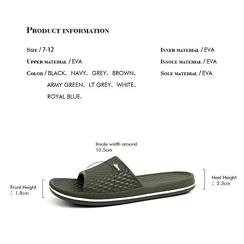 Image of FUNKYMONKEY Men's Shower Slides - Non Slip Quick Drying Sandals for Men - Lightweight Pool Beach Bathroom Slippers Indoor Outdoor