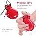 2 Pairs/4pcs Spanish Castanets Black and Red Wooden Castanets Spanish Hand Percussion Instruments Finger Castanets Wooden Castanets for Kids Adults