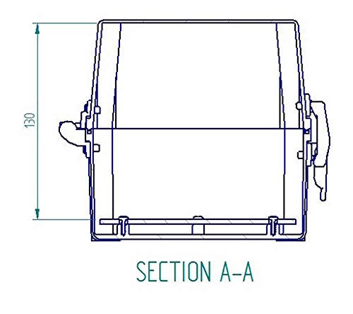 Caixa plástica 200x140x140mm Tampa Transparente C/Fecho