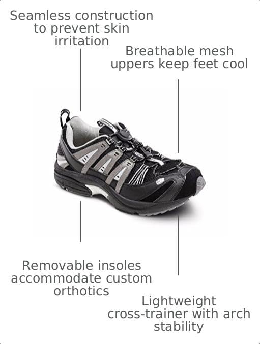 Image of Dr. Comfort Performance-X Walking & Running Diabetic Shoes for Men-Double Depth Mens Therapeutic Shoes