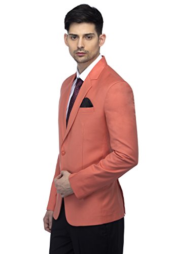 Image of FAVOROSKI Designer Men's Slim Fit Notched Lapel Single Breasted Solid Blazer