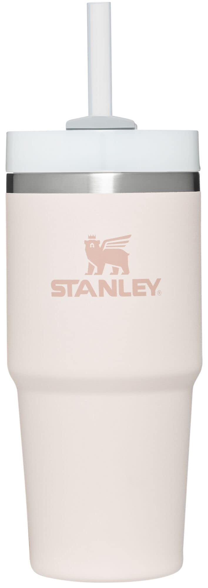 Stanley Quencher H2.0 FlowState Stainless Steel Vacuum Insulated Tumbler with Lid and Straw for Water, Iced Tea or Coffee, Smoothie and More, Rose Quartz, 14 oz