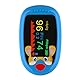 Pulsoximeter Fingeroximeter，Pulsoximeter für Kinder mit TFT-Display – Tragbarer Fingerclip-SpO2-Monitor zur Messung von Blutsauerstoff & Herzfrequenz | Schnelle Ergebnisse in 3-5 Sekunden (blau)