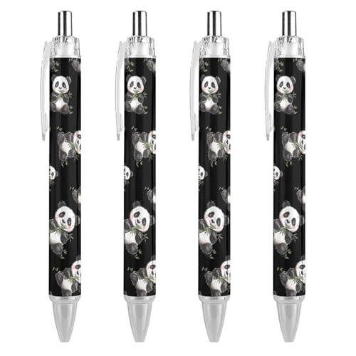 Stylos à bille rétractables noir pointe fine 0.5 mm séchage rapide