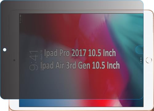 Image of Privacy Anti Peep Matte Screen Guard Compatible With iPad Pro 10.5 2017 / iPad Air 3 (3rd Gen 2019) 10.5 inch Inch Anti Spy Blue Light Block Screenguard Not a Tempered Glass Screen Protector