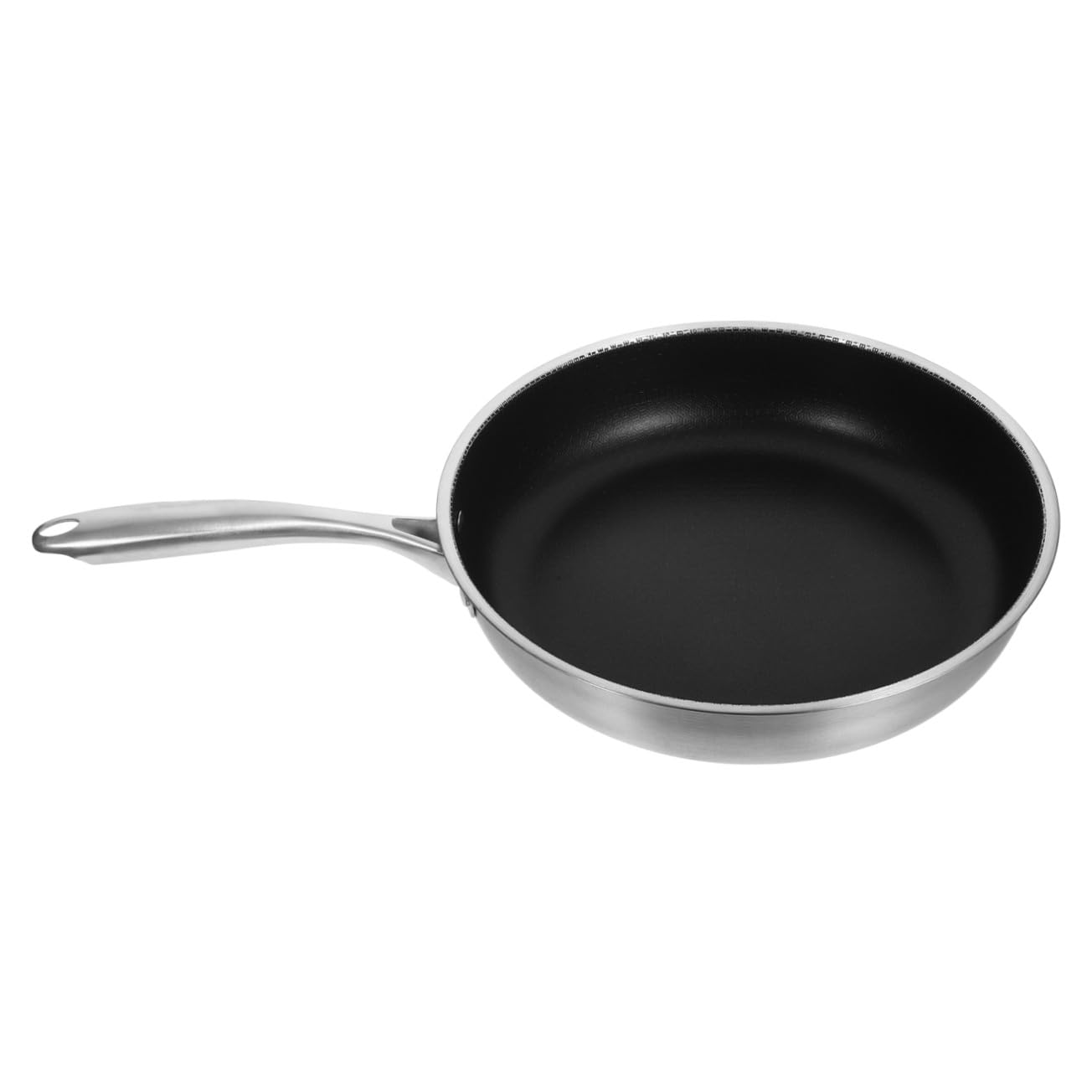 BESPORTBLE Padella in Acciaio Inox 28 CM Manico Ergonomico e Struttura a Nido d'Ape per Uso Quotidiano in Cucina Gas, Elettrica e Induzione
