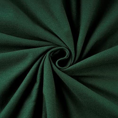 VelvetHome Drap Housse 160x200 | 165gsm | 100% Coton Doux | Made in EU | Housse de Matelas 160x200x30 avec Bande Élastique | Qualité Upérieure | Drap Housse Jersey | Belles Couleurs | Vert Foncé