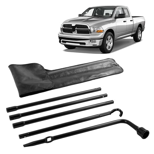 Image of Spare Tire Tool Kit with Spare Tire Jack Handle and Wheel Lug Wrench Compatible with 2003-2021 Ram 1500 2019 Ram 1500 Classic 2020-2021 Gladiator Spare Tire Removal Tool Kit