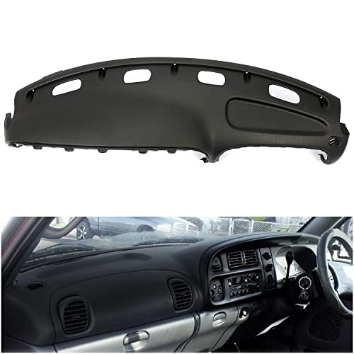 Kojem Dash Pad Cover Replacement Compatible with 1998-2002 Dodge Ram 1500 2500 3500 Dash Board Panel Black Dashboard Direct Replacement