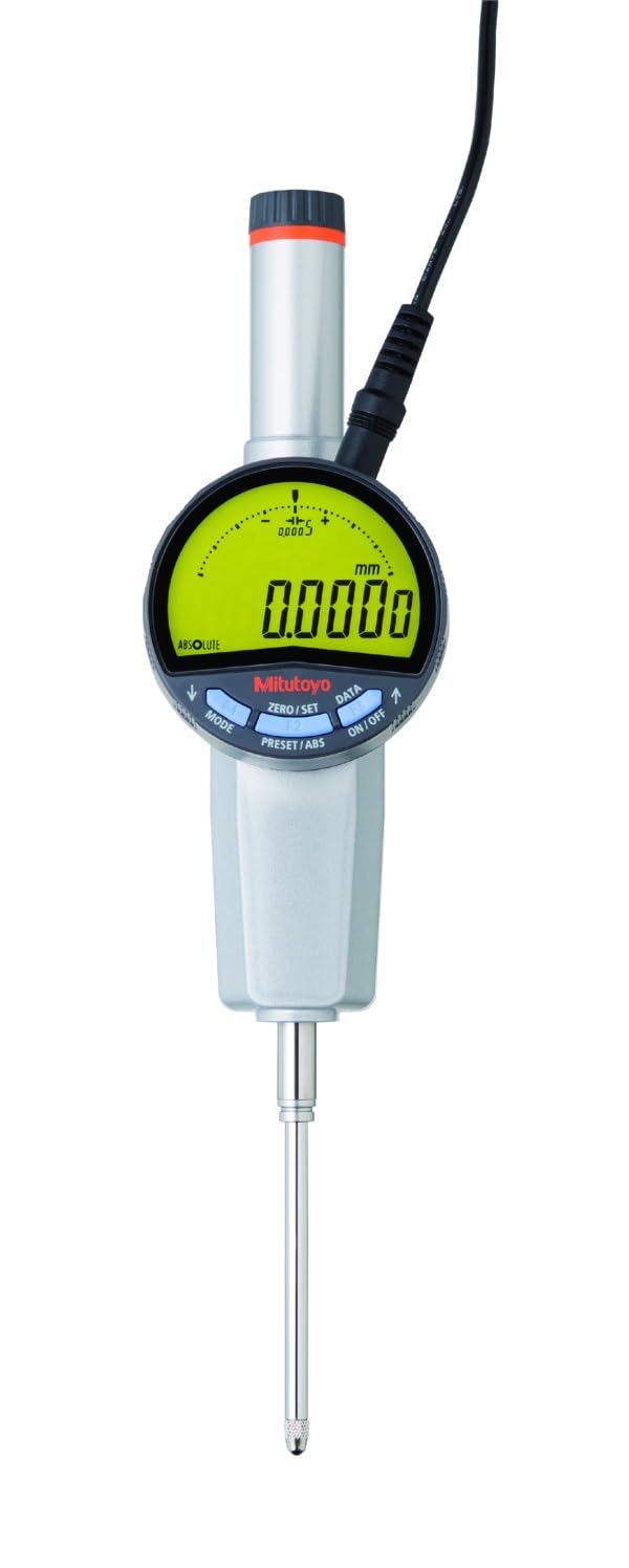 Mitutoyo 543-853D ABS Digital-Messuhr ID-F0550NX, 50,8 mm | 0,0005 mm, Toleranzanzeige, Netzbetrieb, flache Rückplatte, Datenausgang