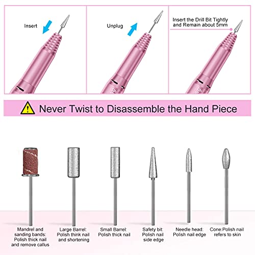 Jiasheng MTO-045 20000Rpm Electric Nail Drill Professional Nail File Drill Acrylic Nails Kit thumb #8