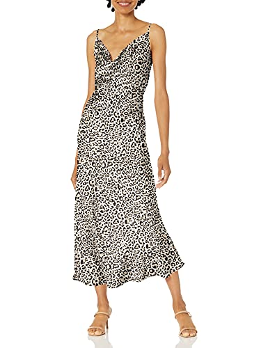GUESS Women's Eco Sleeveless Akilina Slip Dress, Classic Leo Natural Combo, Medium