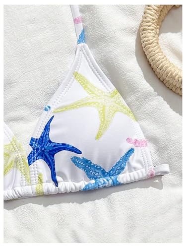 Image of RoseSeek Girl's 3 Piece Cute Bowknot Bathing Suit Halter Triangle High Waisted Swimsuit with Beach Cover Up Skirt