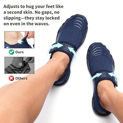 Image of LIZRHA Water Shoes for Men and Women Quick Dry Aqua Swim Barefoot Shoes for Outdoor Fishing Beach Pool Boat Surfing Walking Water Park and Yoqa Activities
