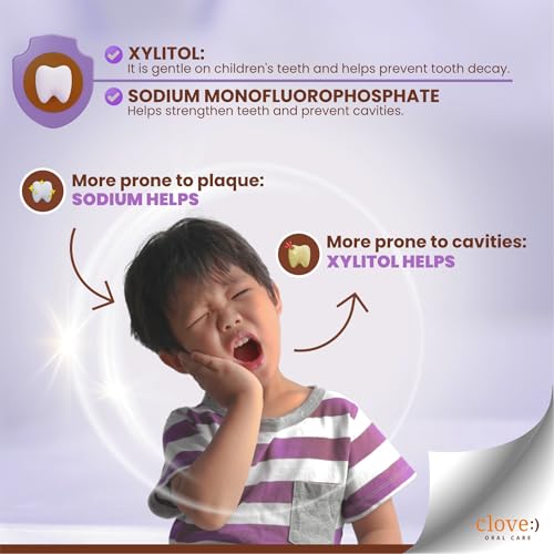 Clove Kidz Toothpaste for Kids 3+ Years , FREE Family Dental Health Plan ₹2000, Natural Strawberry Flavour , Cavity Protection & Enamel Support , Colour Changing , Safe formula, Peroxide-Free, Gluten-Free , 100g