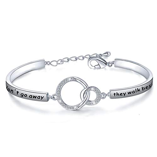 Zuo Bao Memorial Bracelet In Memory Of Dad Mom Sympathy Gift Those We Love Don't Go Away They Walk Beside Us Every Day Loss Jewelry for Her