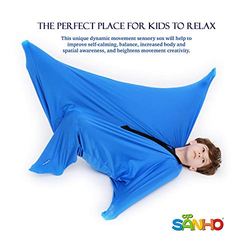 SANHO Yopo Dynamic Movement Sensory Sox, Medium,6-9 years old, 47''HX27''W,Good for Height:41"-51",Updated Version,Blue - Image 3