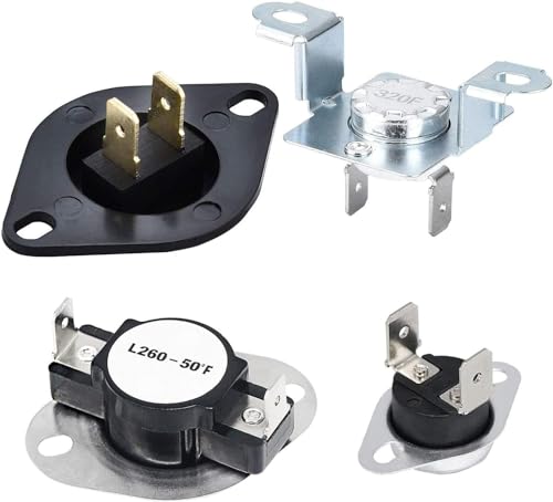 DC47-00016A Thermal Fuse & DC96-00887A DC96-00887C Thermostat & DC47-00018A High Limit Thermostat & DC32-00007A Thermal Cut-Off Fuse Compatible with Sam-Sung Ken-More Dryer Replacement by Romalon