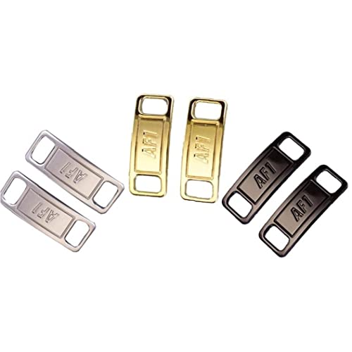 Onsinic 3pairs De Chaussures Shoelace Boucle Accessoires Accessoires DIY Kits De Baskets en Métal Boucle en Dentelle pour Baskets Entraîneurs, 2.9*1.1cm