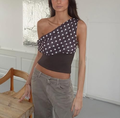 Women Off The Shoulder Tops Boat Neck Slim Fit Crop Tank Top Y2K Sleeveless Going Out Shirts3