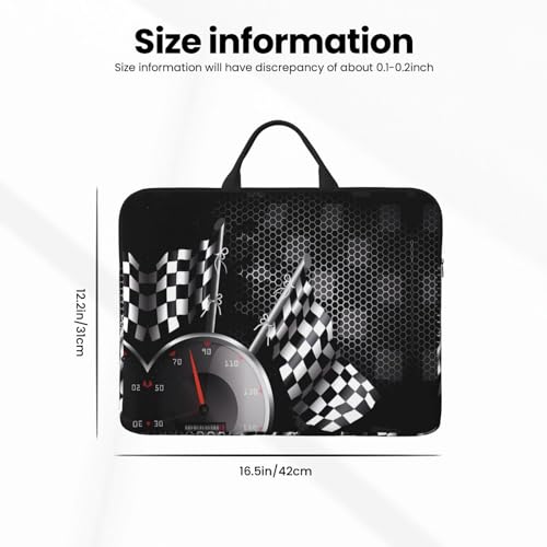 Funda para laptop de 14" diseño checkered flag miniatura 2
