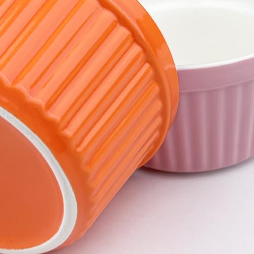 6 coupelles ramequins porcelaine pour crème brûlée