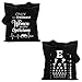 VAMSII Optician Gifts for Women Eye Chart Gifts Tote Bag Funny Optometrist Gifts Shoulder Bag Optometry Gifts Shopping Bag(black tote)