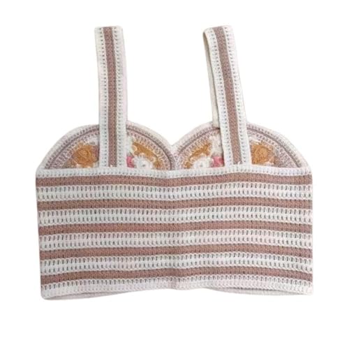Image of NAIADES Women's Handmade Crochet Crop Top, Sleeveless Top for Women,Comfortable Fit