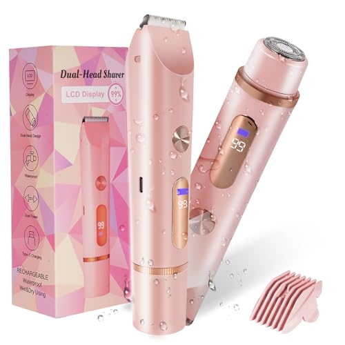 Bikini Trimmer for Women 2in1 High Power Epilators Hair Removal Waterproof Electric Razors Women's...