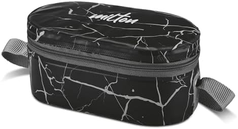 MILTON Executive Lunch Box with Steel Cutlery, 2 Inner Steel Round Containers 280ml Each & 1 Microwave Safe Oval Plastic Container 450ml, Insulated Bag, Leakproof Office Tiffin, Easy to Carry, Black