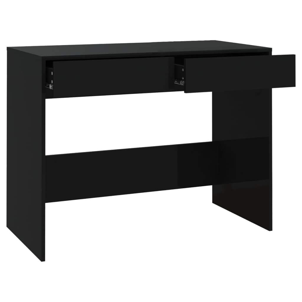 Scrivania nera 101 x 50 x 76,5 cm, materiale in legno, robusto tavolo per computer per casa, ufficio, giochi, cameretta dei bambini, ideale per scrivere e studiare