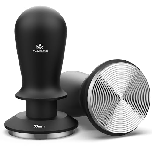 MISCEDENCE Espresso Tamper 53mm Calibrated Spring Loaded Coffee Tamper with Constant Pressure,...