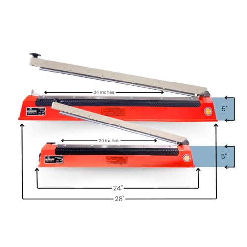 Image of SMART PACK Impulse Type Hand Sealer Machine For Silver, LD, PP, HM And Laminated Pouches Sealing | Pouch Packing Machine | Heat Sealer | Plastic Sealer | Pack of 1 Size 20 INCH